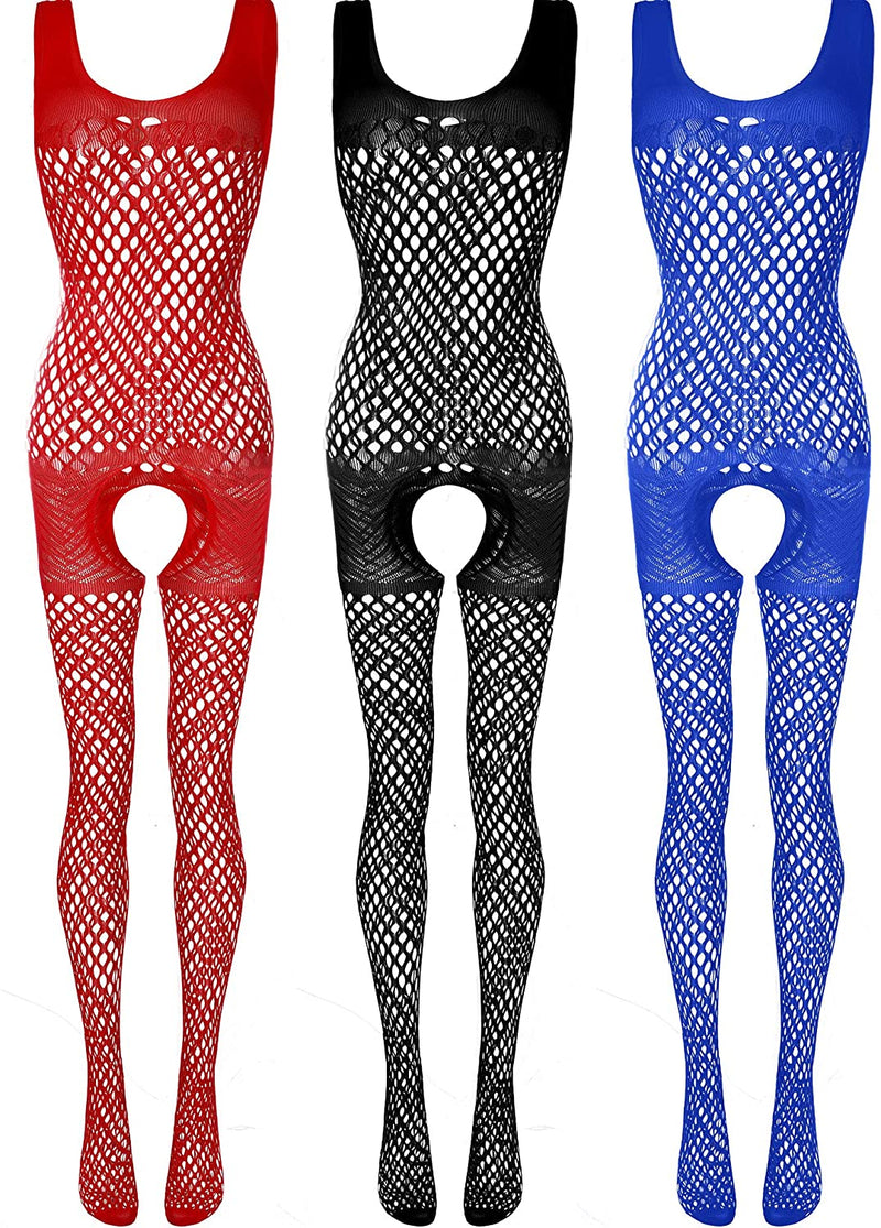 Full Body Fishnet Stockings Sexy Crotchless Unisex Stripper Bodysuit