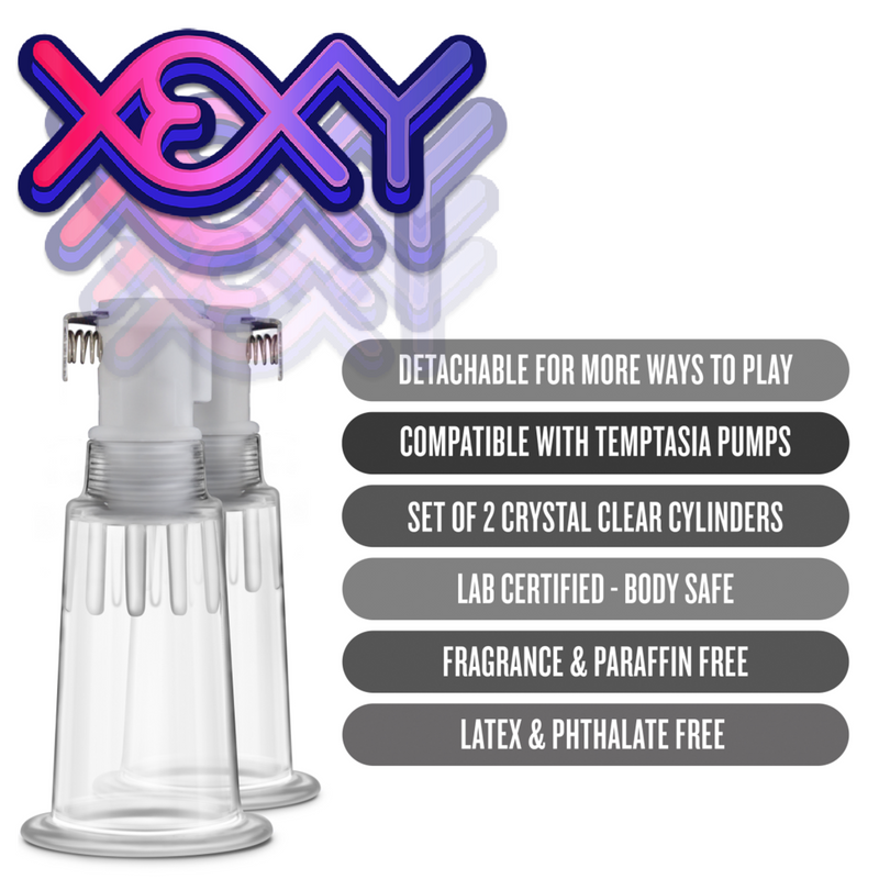 Nipple Pumping System with Dual Detachable Acrylic Cylinders