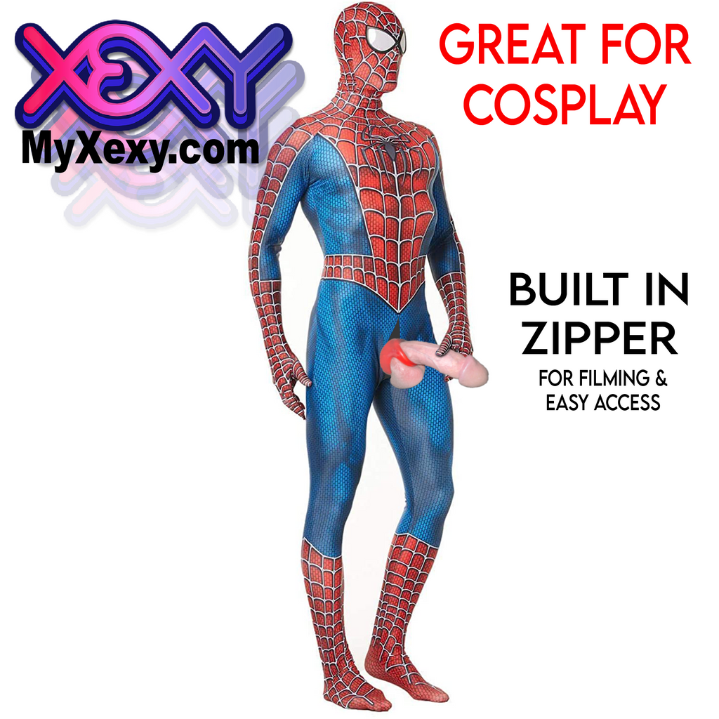 Super Hero Cosplay CUSTOM Spiderman Mask & Full Bodysuit Adult Sex